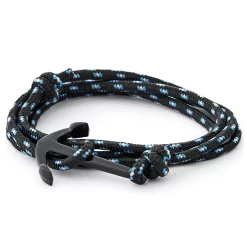 Black & Black Anchor Bracelet