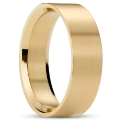 7 Mm Matte Gold-Tone Ring