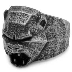 Mack | Dark Gray & Black Stainless Steel Gorilla Ring