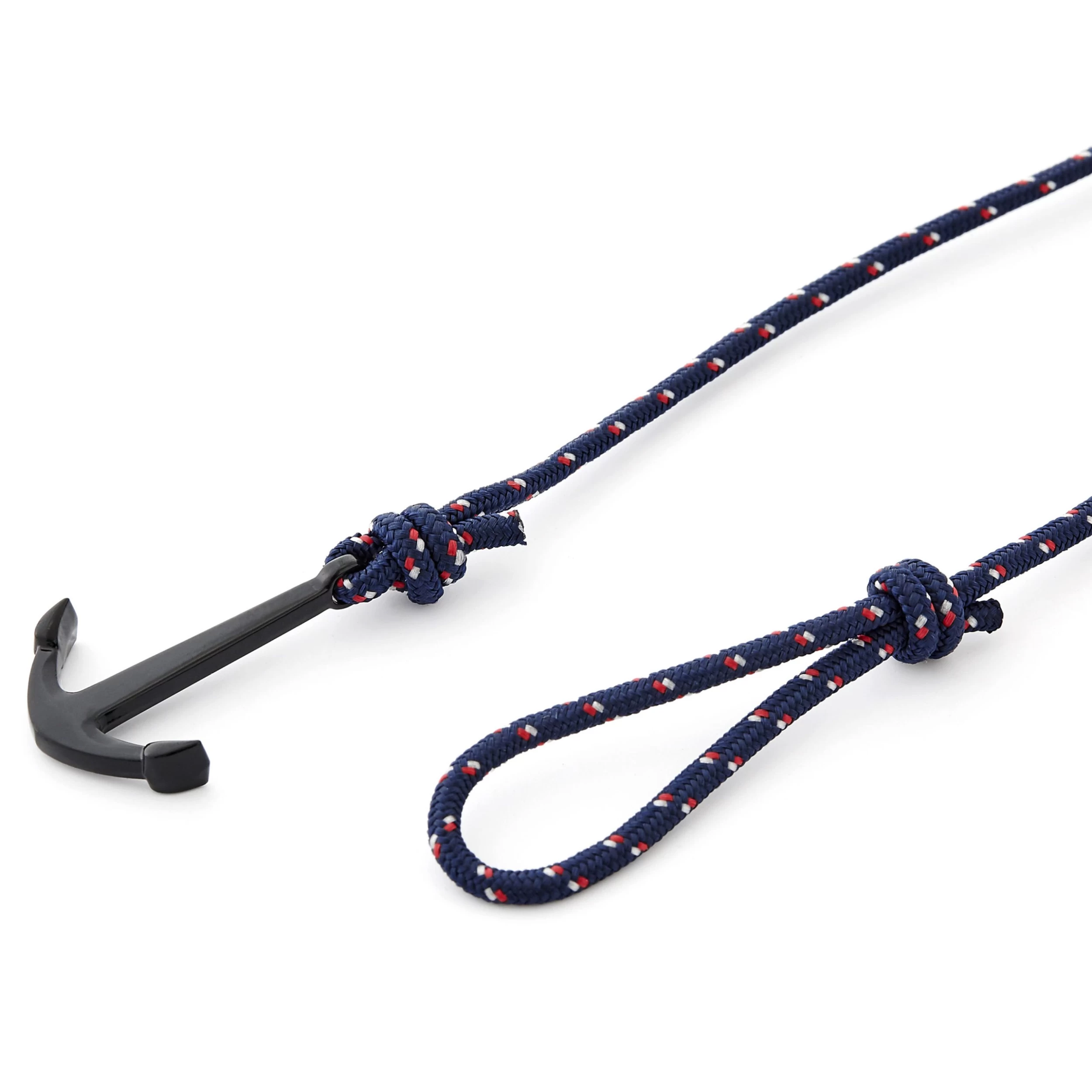 Navy Blue & Black Anchor Bracelet - Image 2