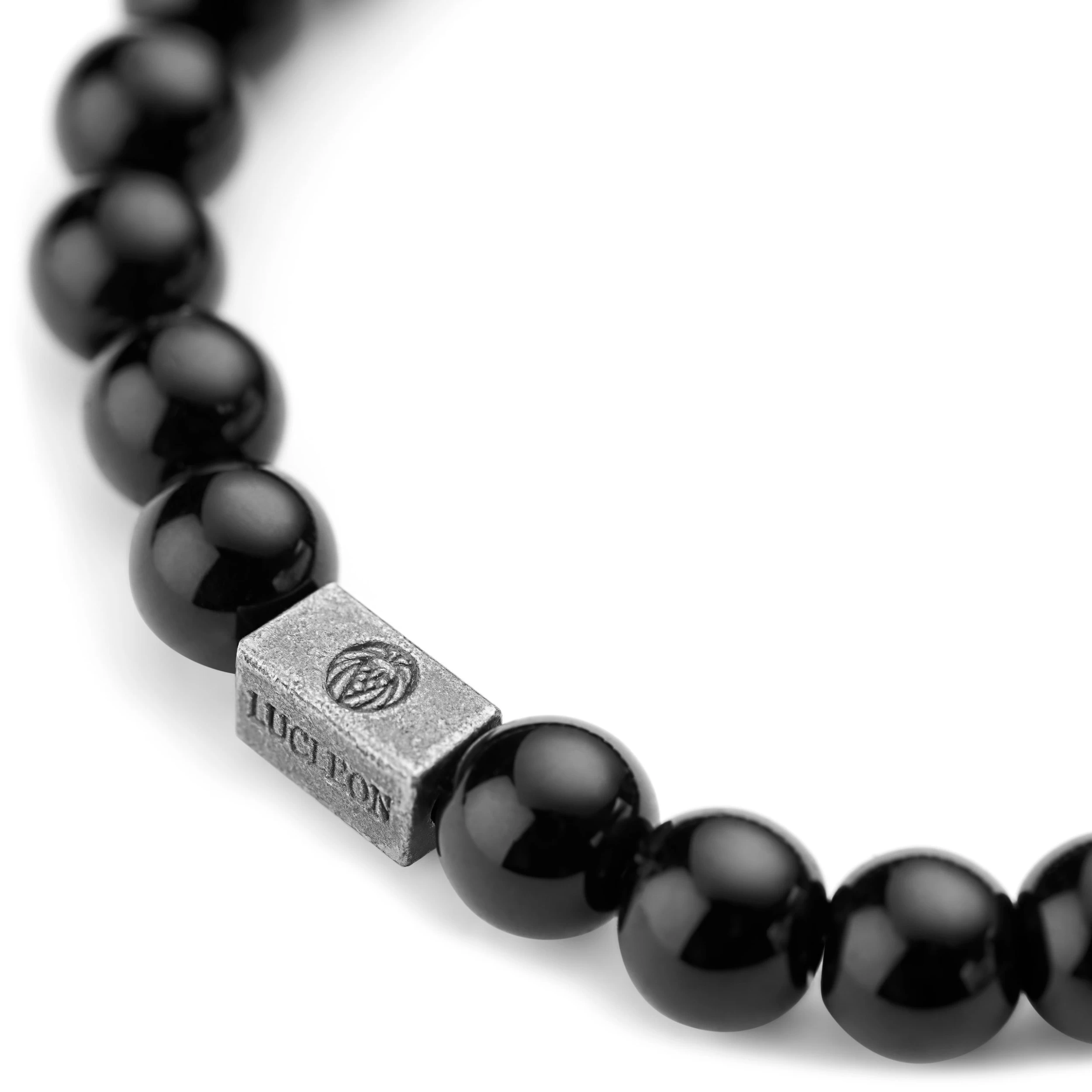 Black Onyx, Hematite & Zirconia Bracelet Set - Image 5