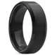 Ferrum | 8 Mm Brushed & Polished Black Ceramic Bevelled Edge Ring - Image 3