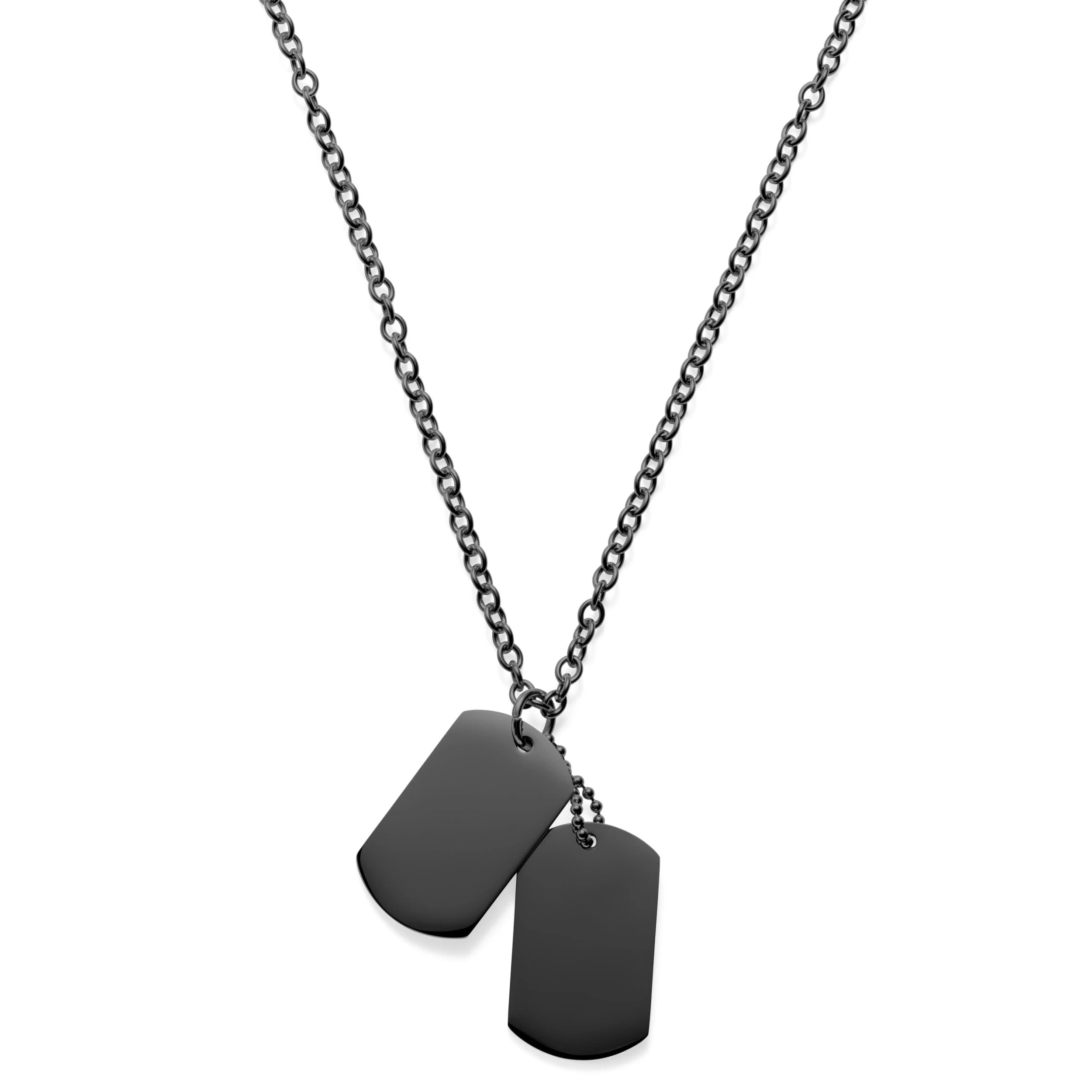 Black Dog Tag Barcode Necklace - Image 4