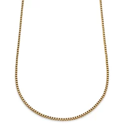 Essentials | 1/8" (3 Mm) Gold-Tone Square Box Chain Necklace