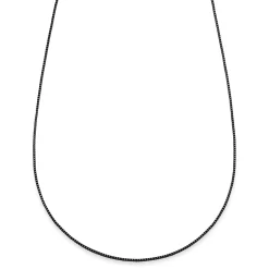 Essentials | 1/32" (1 Mm) Gunmetal Black Square Box Chain Necklace