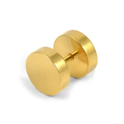 10 Mm Gold-Tone Stud Earring
