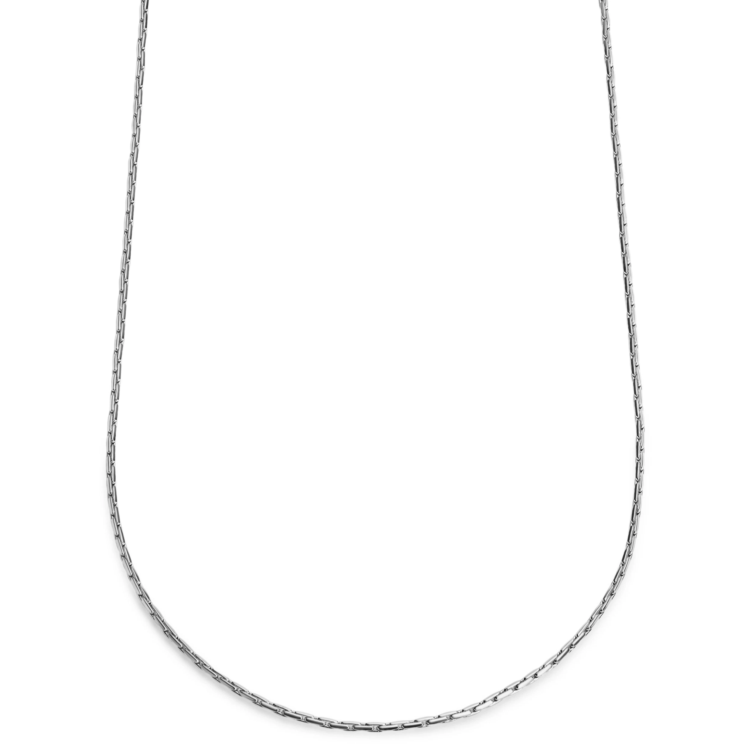 Essentials | 1/16" (2 Mm) Silver-Tone Rectangular Box Chain Necklace