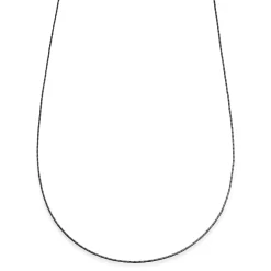 Essentials | 1/32" (1 Mm) Gunmetal Black Rectangular Box Chain Necklace