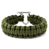Army Green Paracord & Metal Lock Bracelet