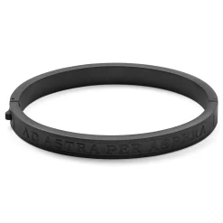 Arie | Black Stainless Steel Ad Astra Bangle Bracelet