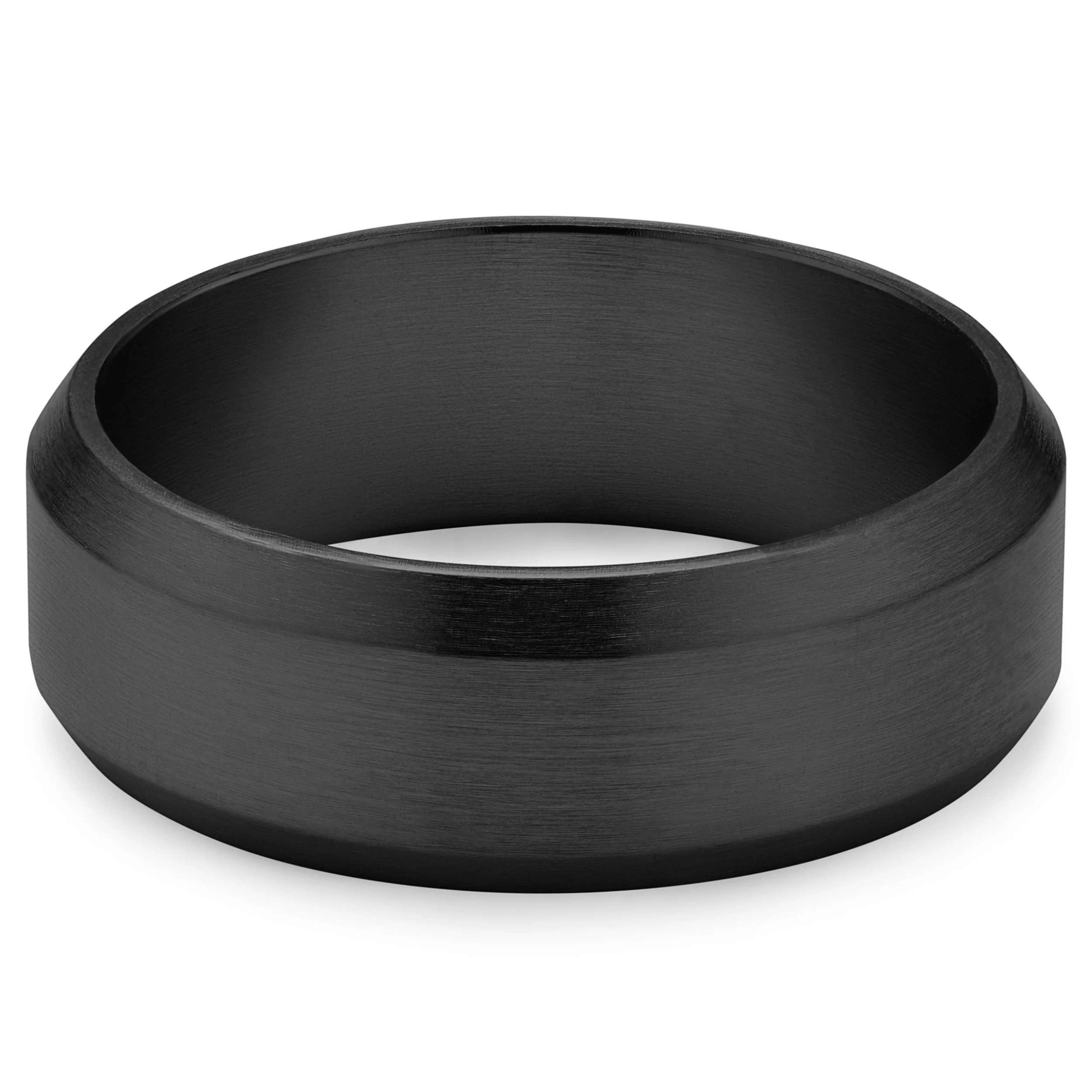 Ferrum | 1/3" (8 Mm) Brushed Black Stainless Steel Beveled Edge Ring - Image 5