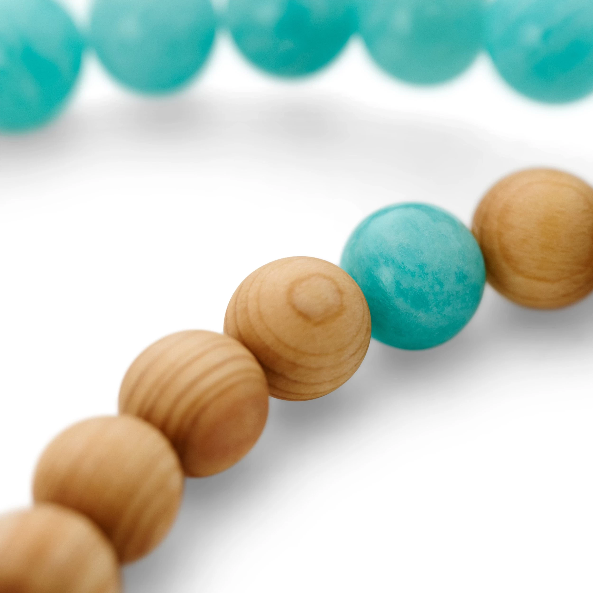 Blue Amazonite & Wood Bracelet Set - Image 4