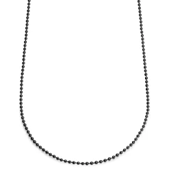Essentials | 1/8" (3 Mm) Gunmetal Black Ball Chain Necklace