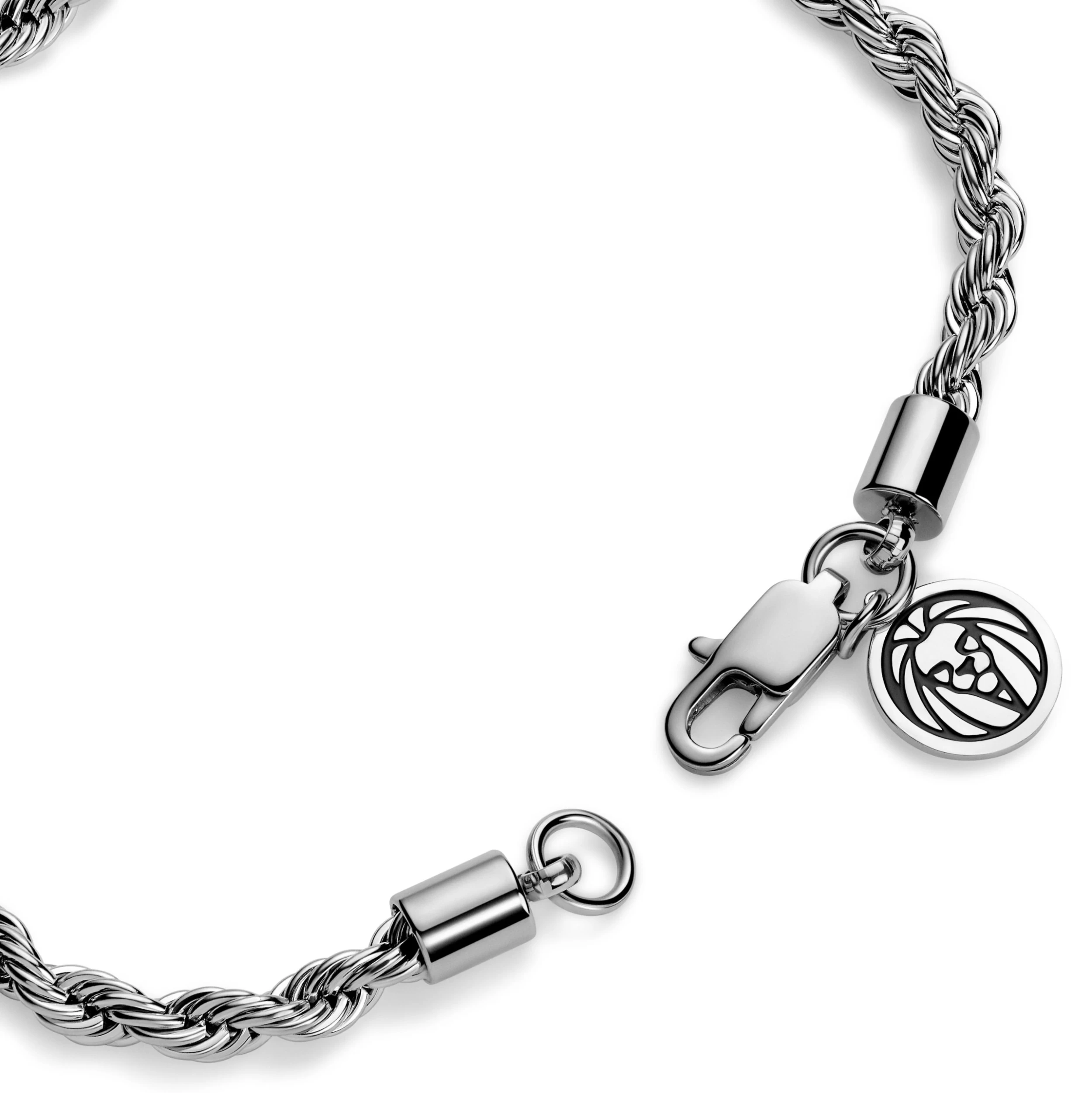 Essentials | 1/5" (4 Mm) Silver-Tone Rope Chain Bracelet - Image 4