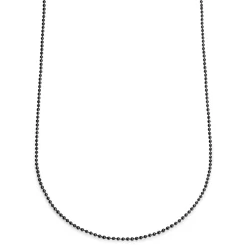 Essentials | 1/10" (2.5 Mm) Gunmetal Black Ball Chain Necklace