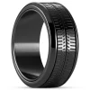 Tigris | 1/3” (9 Mm) Black Textured Moving Ring
