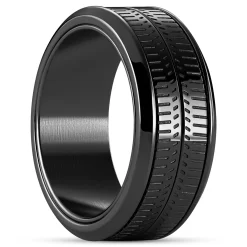 Tigris | 1/3” (9 Mm) Black Textured Moving Ring