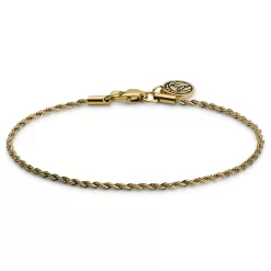 Essentials | 1/16" (2 Mm) Gold-Tone Rope Chain Bracelet