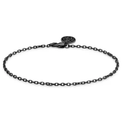 Essentials | 1/16" (2 Mm) Gunmetal Black Cable Chain Bracelet