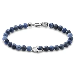Unity | 6 Mm Lapis Lazuli Hamsa Hand Bracelet