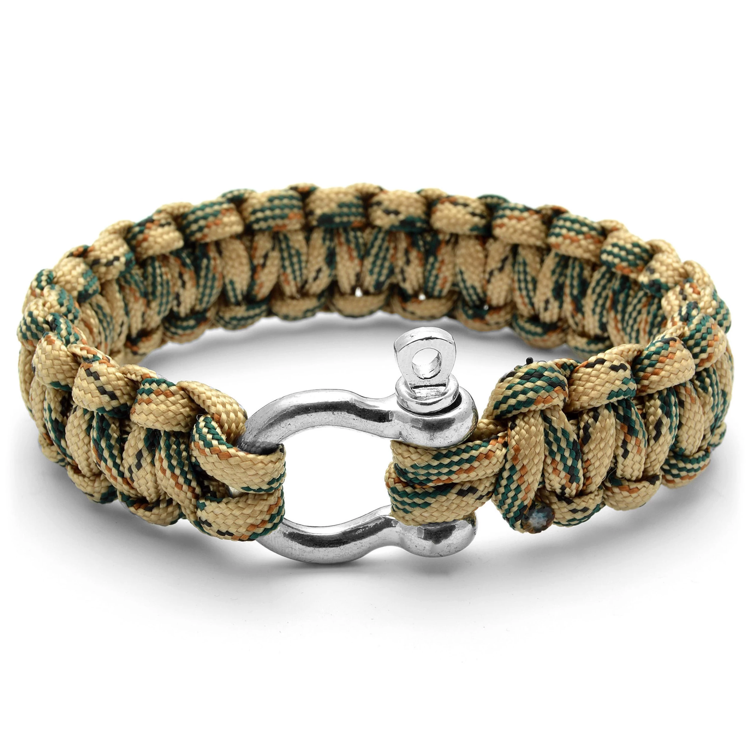 Green & Tan Paracord Bracelet - Image 2