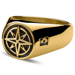 Atlas | Gold-Tone North Star Signet Ring