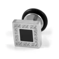 Sentio | Black Surgical Steel Aztec Stud Earring