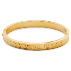 Arie | Gold-Tone Stainless Steel Numeral Bangle Bracelet