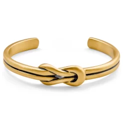 Evan | Gold-Tone Stainless Steel Hercules Knot Cuff Bracelet