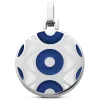 Evil Eye | Silver-tone Circle Dark Blue Pendant