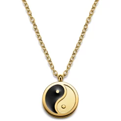 Unity | Gold-tone Yin And Yang Circle Necklace