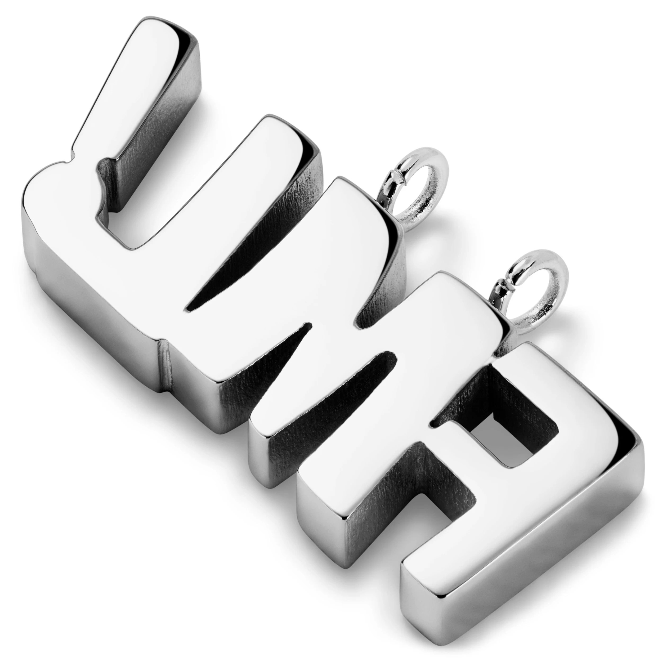 Jaygee | Silver-tone Stainless Steel FML Pendant - Image 3