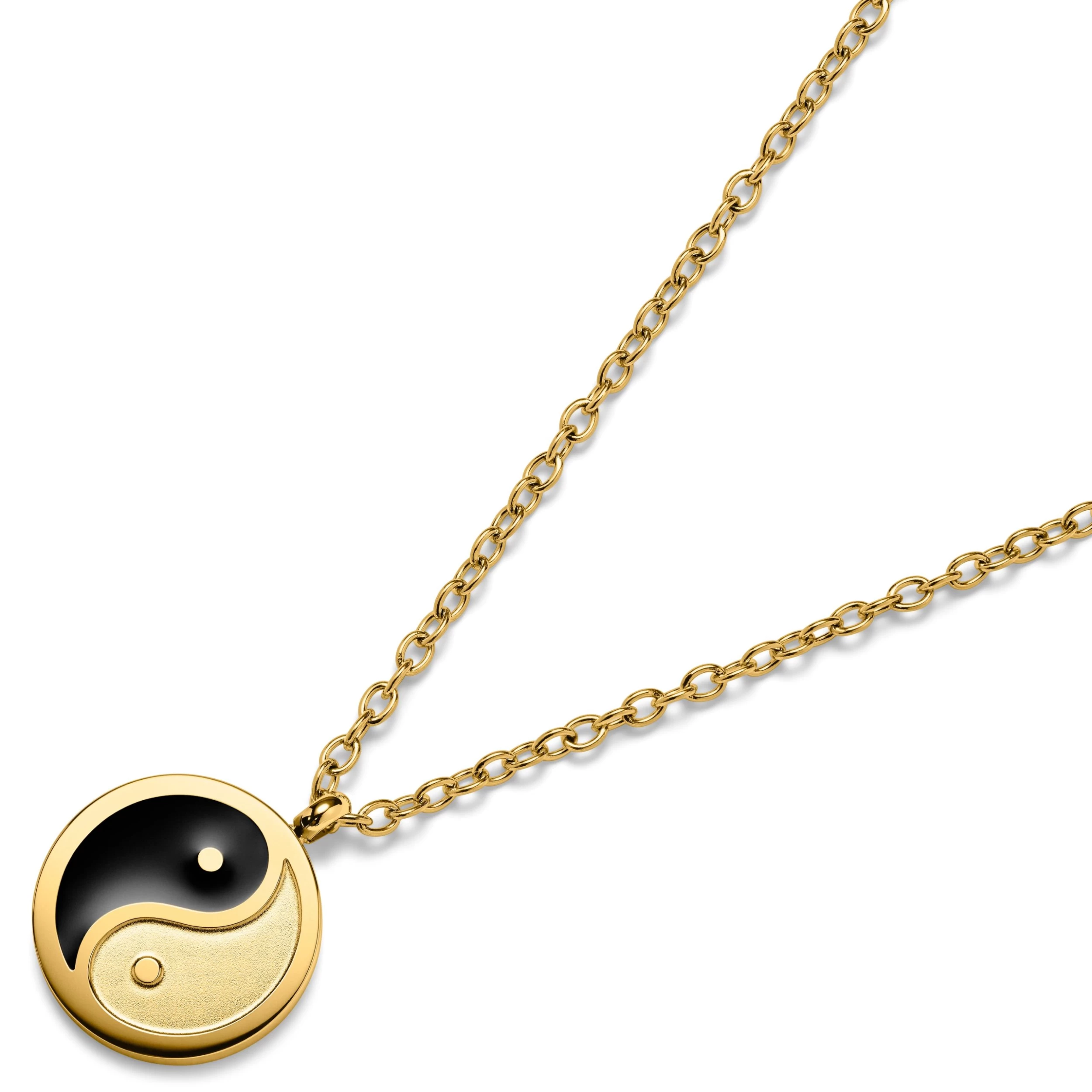Unity | Gold-tone Yin And Yang Circle Necklace - Image 3