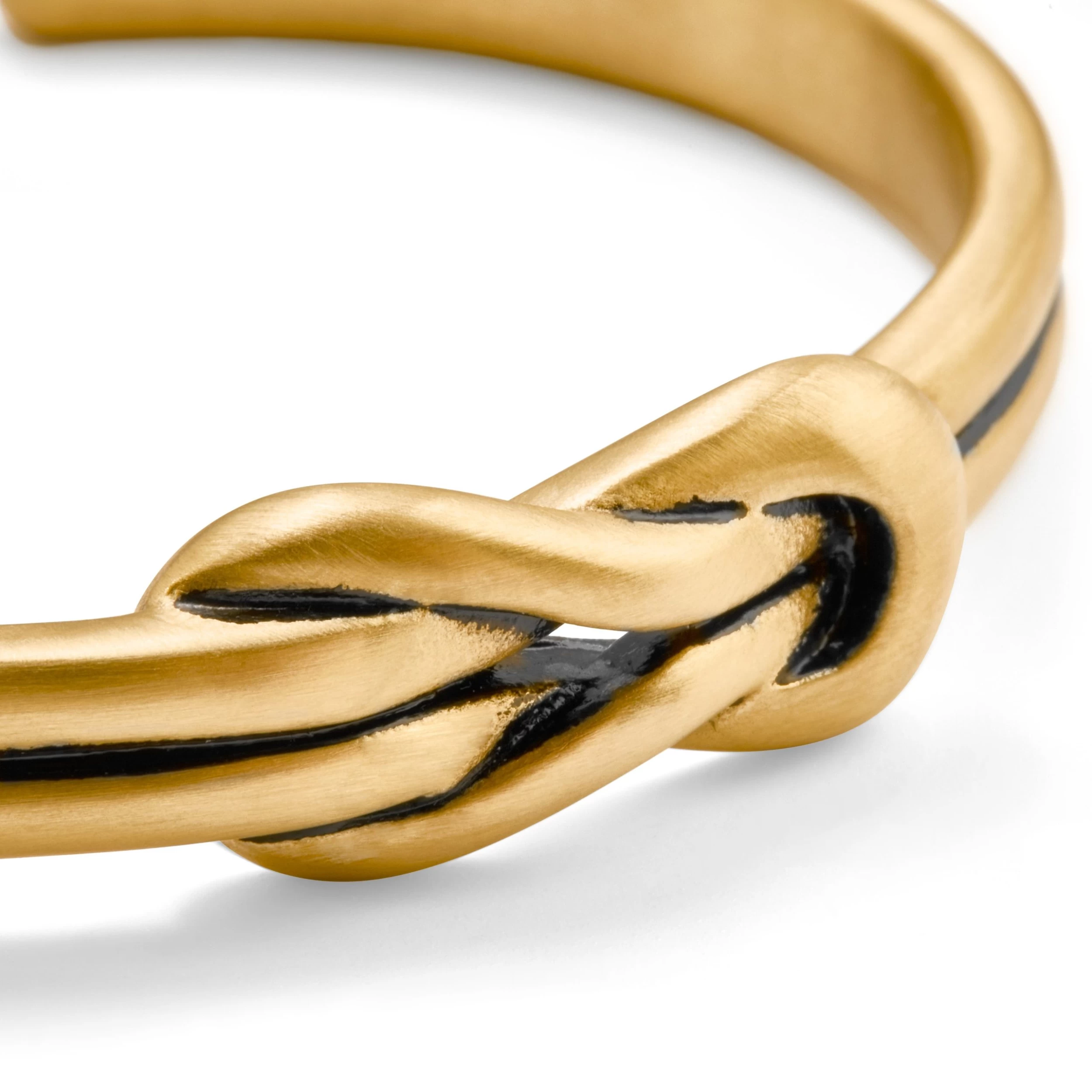 Evan | Gold-Tone Stainless Steel Hercules Knot Cuff Bracelet - Image 2
