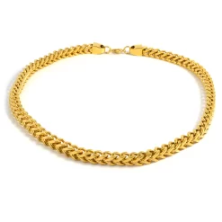 10 Mm Gold-Tone Cuban Chain Necklace