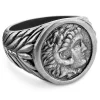 Obelius | Vintage Silver-tone Hercules Coin Signet Ring
