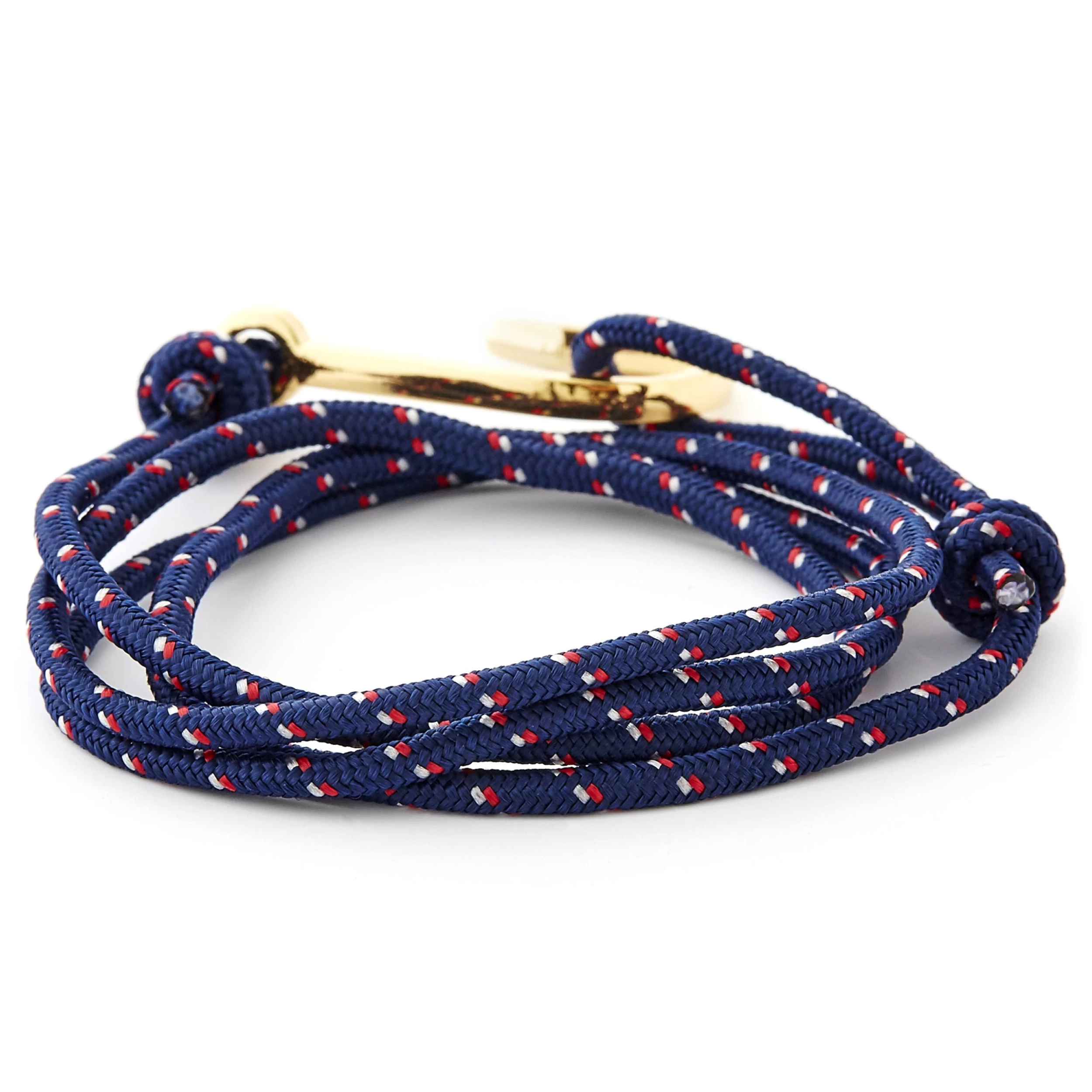 Navy Blue & Gold-Tone Fish Hook Bracelet - Image 3