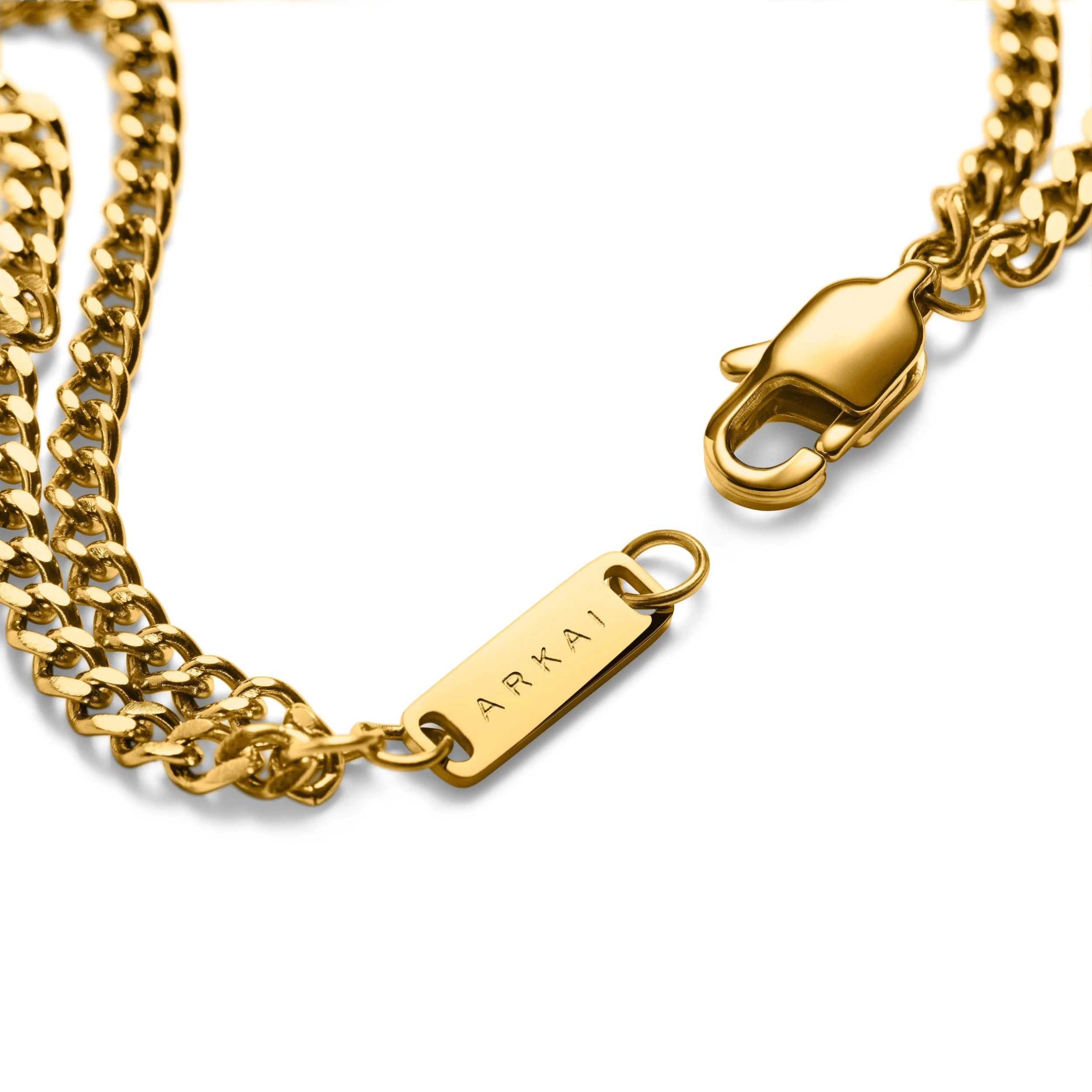 Unity | Gold-tone Double Chain Cross Bracelet - Image 5