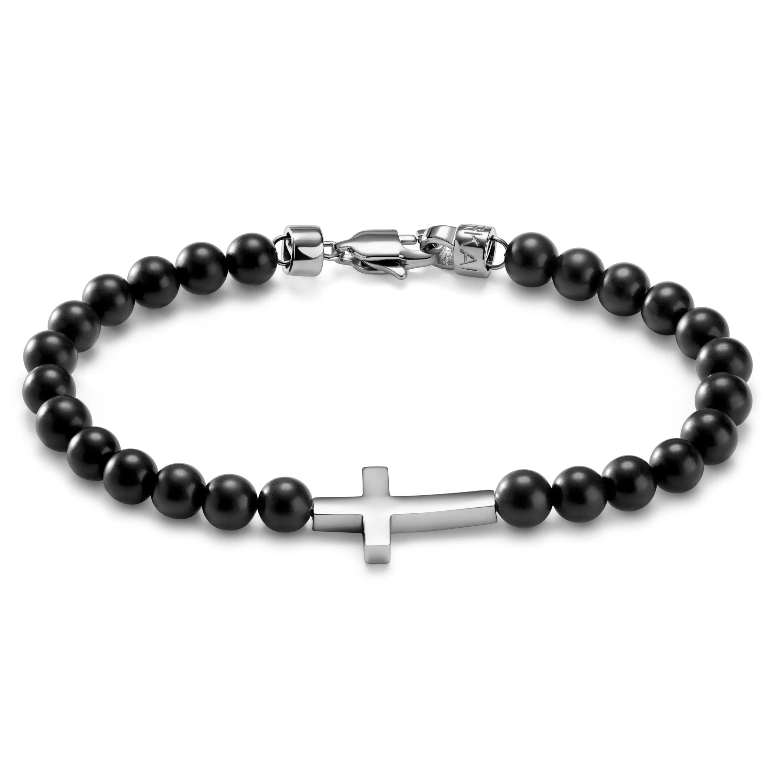 Unity | Onyx Cross Bracelet