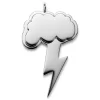 Jaygee | Silver-tone Stainless Steel Lightning Pendant