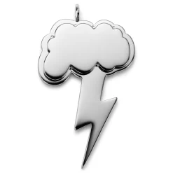 Jaygee | Silver-tone Stainless Steel Lightning Pendant