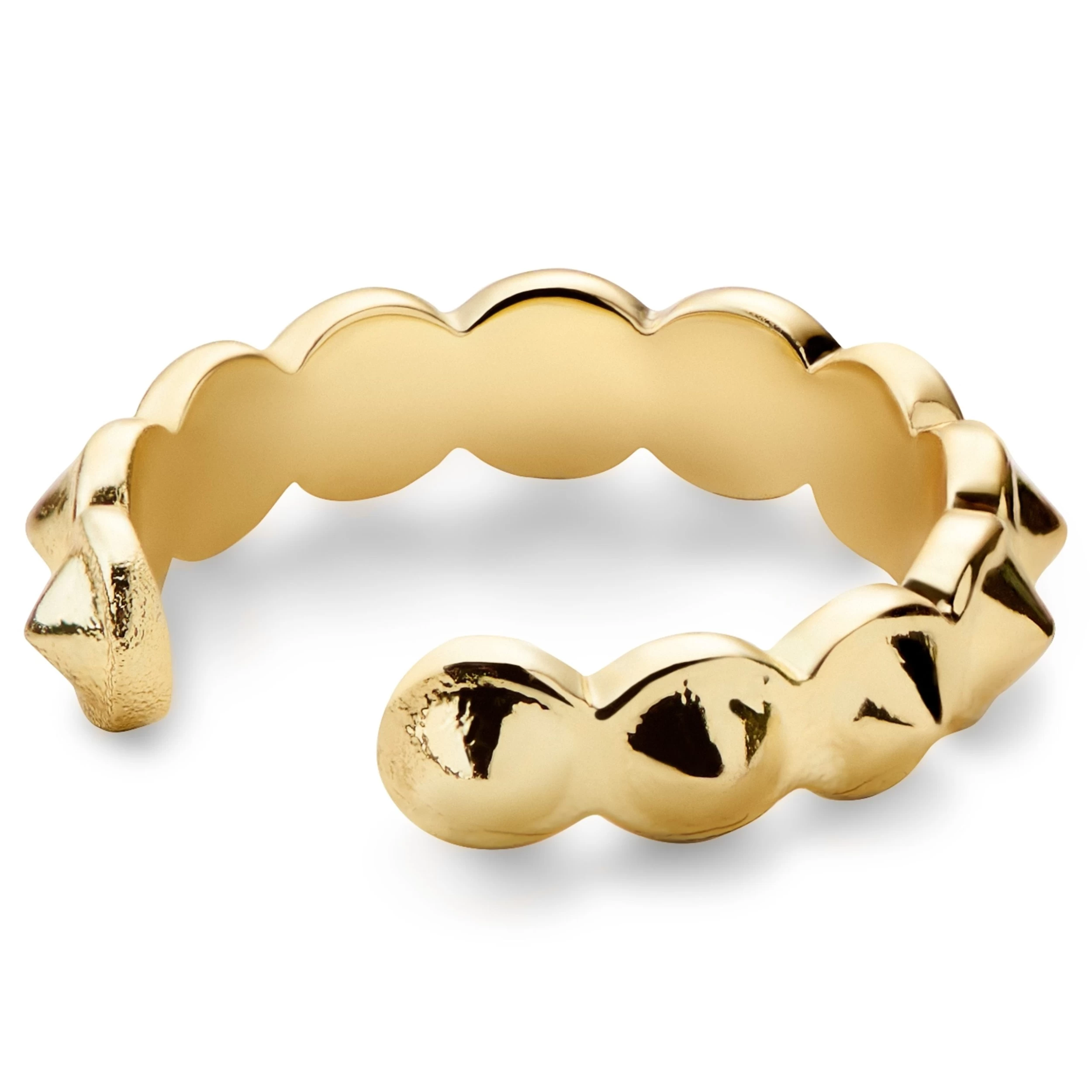 Helix | 1/8" (3 Mm) Gold-tone Spiked Ear Cuff - Image 2