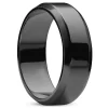 Ferrum | 1/3" (8 Mm) Polished Black Stainless Steel Beveled Edge Ring