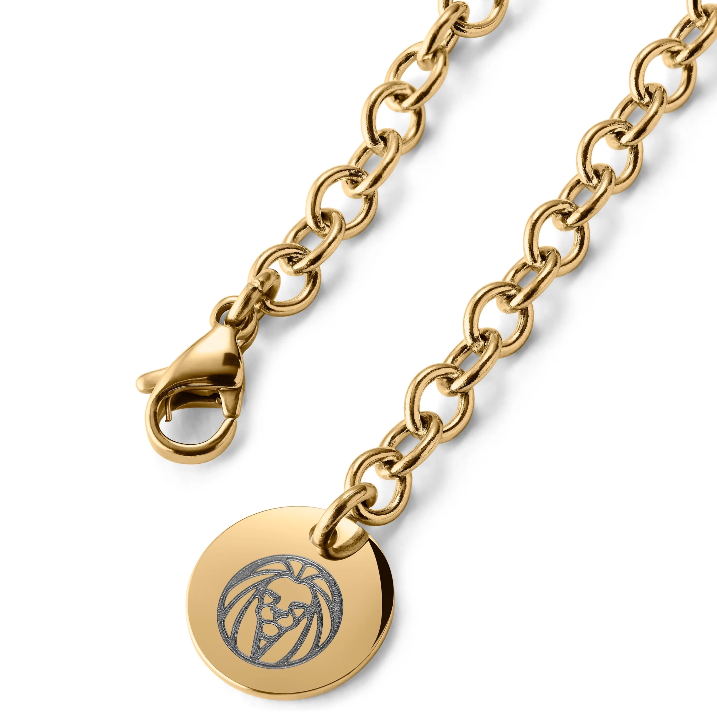 Gold-Tone With Cross & Infinity Symbol Cable Chain Necklace - Image 4