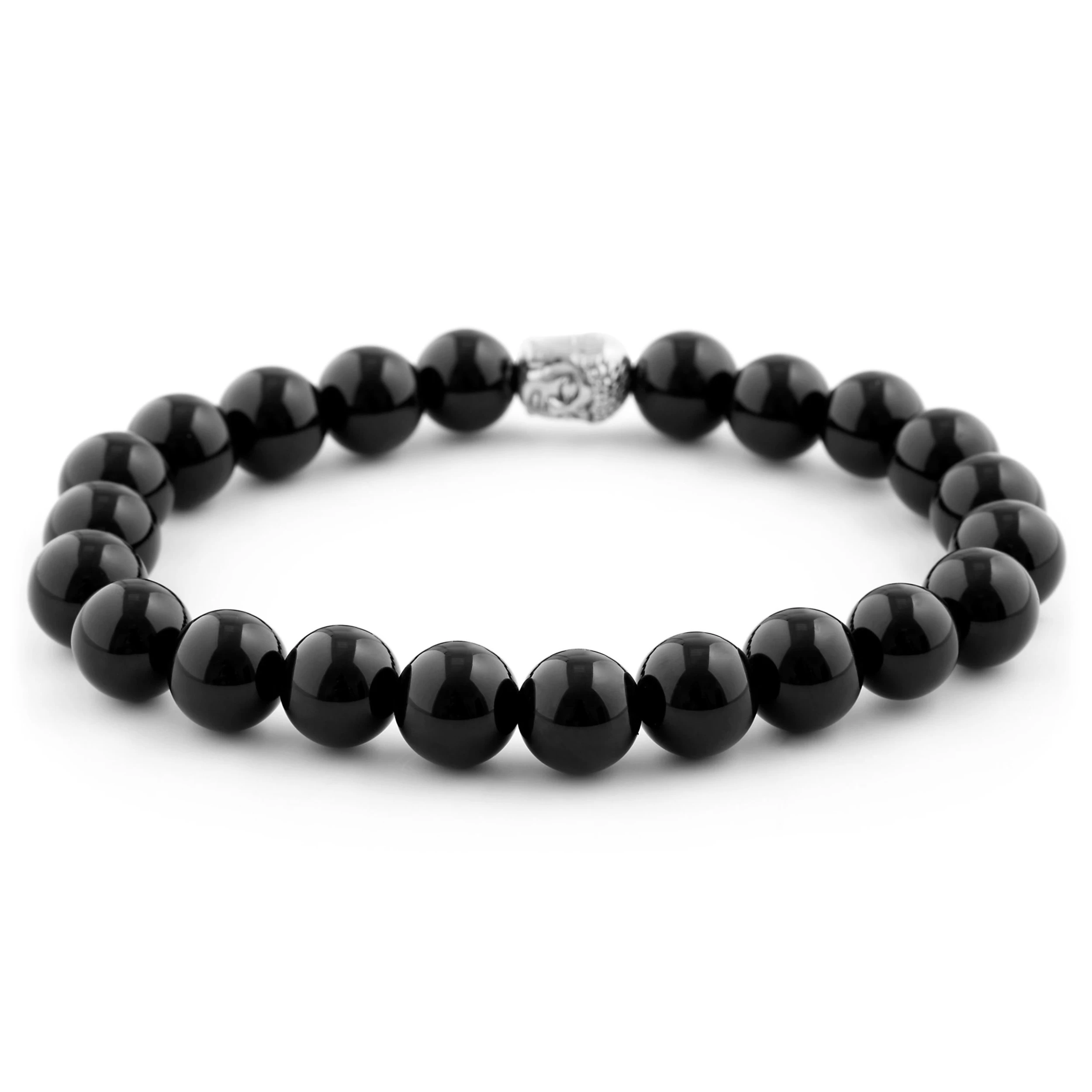Polished Black Onyx Buddha Bracelet - Image 2