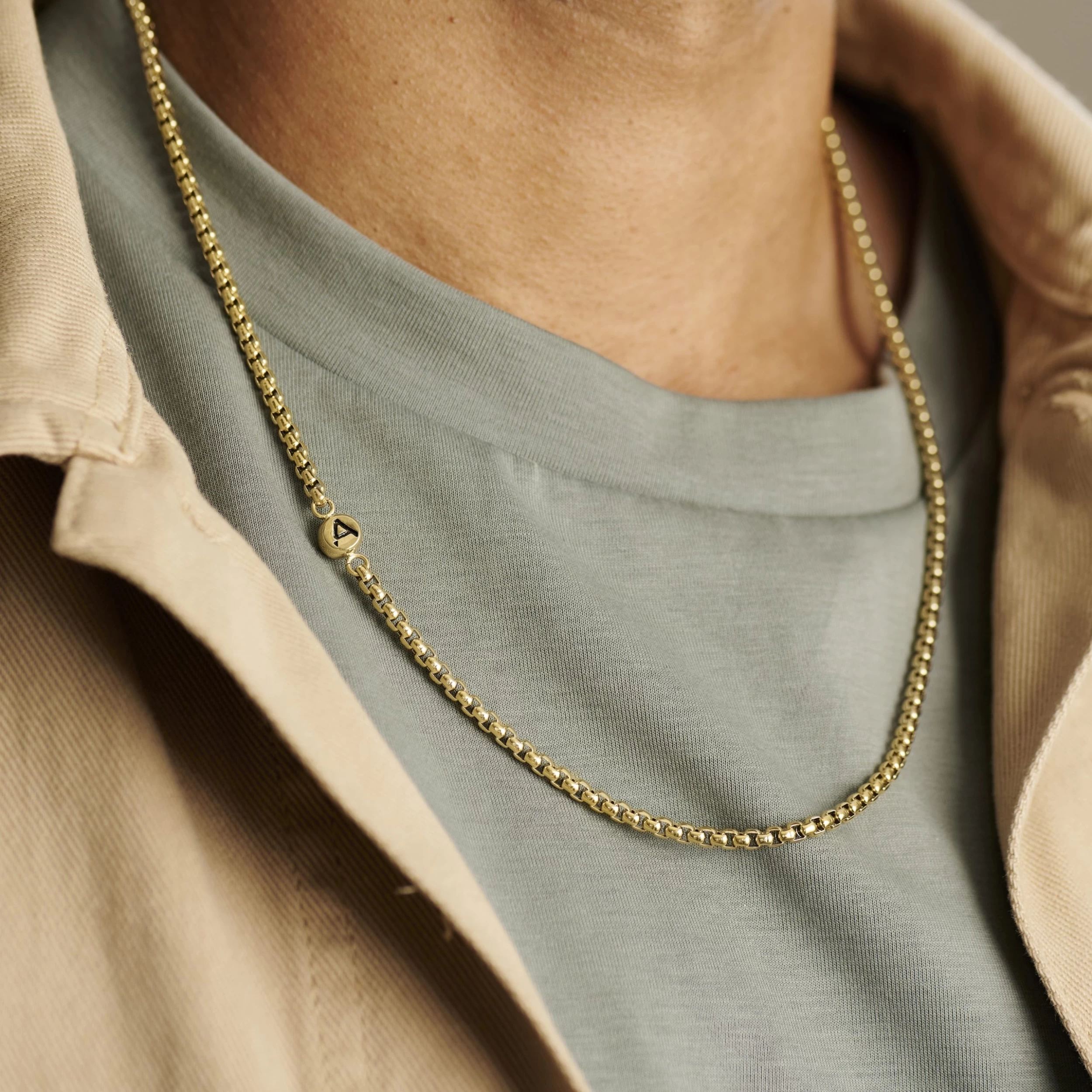 Rico | Gold-Tone Box Chain Necklace - Image 2