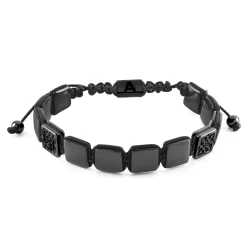 Elysian | Black Onyx Bead Flat Bracelet