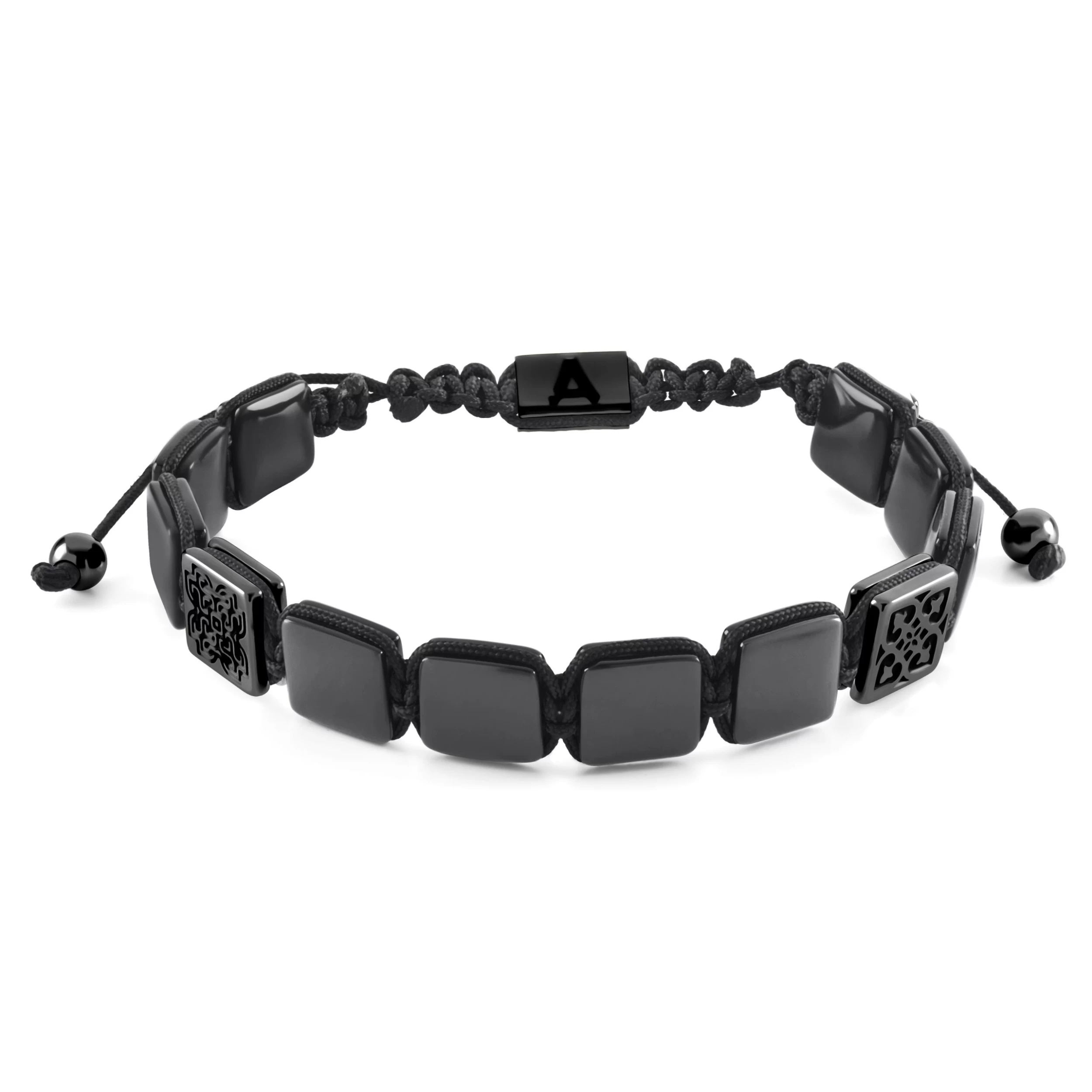 Elysian | Black Onyx Bead Flat Bracelet
