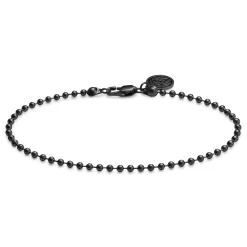 Essentials | 1/10" (2.5 Mm) Gunmetal Black Ball Chain Bracelet