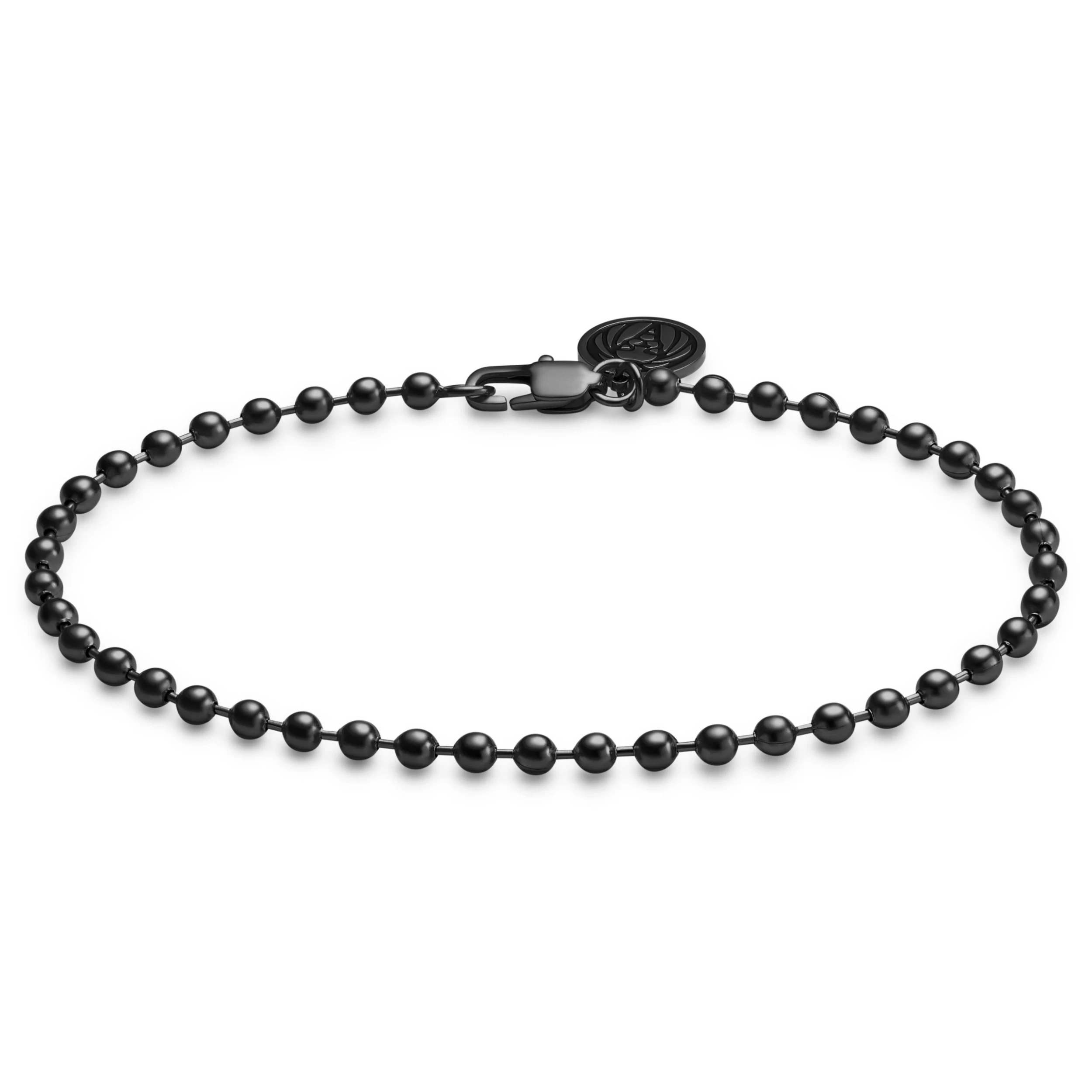 Essentials | 1/8" (3 Mm) Gunmetal Black Ball Chain Bracelet